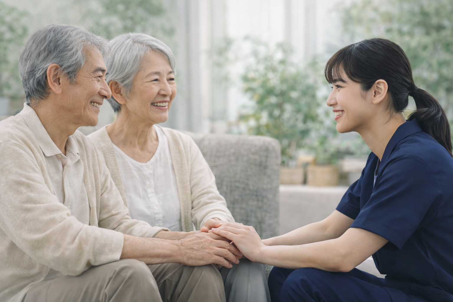 利用者さまに寄り添う訪問看護の様子